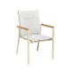Table de jardin extensible aluminium gris 160/240cm + 8 fauteuils empilables textilène - ALMA
