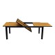 Table de jardin extensible aluminium noir 200/300cm + 10 fauteuils empilables textilène - MARCEAU