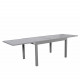 Ensemble table de jardin extensible aluminium 270cm  + 8 fauteuils empilables textilène gris taupe - LIO 8