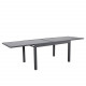 Ensemble table de jardin extensible aluminium 270cm  + 8 fauteuils empilables textilène anthracite gris - LIO 8