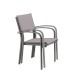 Table de jardin extensible aluminium 135/270cm  + 10 fauteuils empilables textilène gris taupe - LIO 10