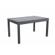 Table de jardin extensible aluminium 270cm  + 10 fauteuils empilables textilène anthracite gris - LIO 10