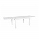Table de jardin extensible aluminium 270cm  + 8 fauteuils empilables textilène -Blanc - ANDRA