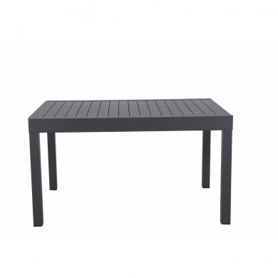 Table de jardin extensible en aluminium 270cm  + 8 fauteuils empilables textilène anthracite - MILO 8
