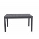 Table de jardin extensible en aluminium 270cm  + 10 fauteuils empilables textilène anthracite gris - MILO 10