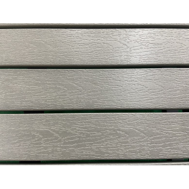 Salon de jardin design aluminium et polywood 5 Places couleur gris - VINCENNES