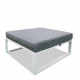 Salon de jardin angle design aluminium 5 Places couleur blanc gris - VALENCE