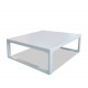 Salon de jardin angle design aluminium 5 Places couleur blanc gris - VALENCE
