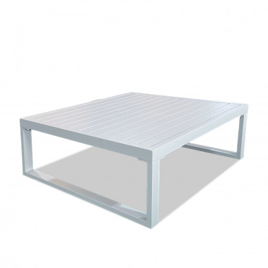 Salon de jardin angle design aluminium 5 Places couleur blanc gris - VALENCE