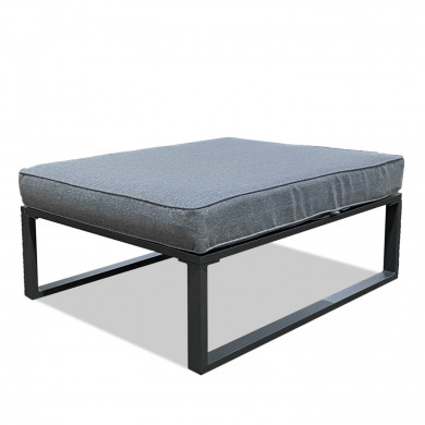 Salon de jardin angle design aluminium polywood 5 Places couleur gris - VALENCE