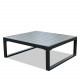 Salon de jardin angle design aluminium polywood 5 Places couleur gris - VALENCE