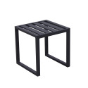 Salon de jardin en acier 8 personnes d'angle design - Gris Anthracite