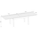 Table de jardin extensible aluminium 270cm + 10 fauteuils empilables textilène - blanc