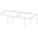 Table de jardin extensible aluminium 270cm + 10 fauteuils empilables textilène anthracite gris - LIO 10