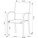 Table de jardin extensible aluminium 270cm + 10 fauteuils empilables textilène gris taupe