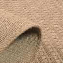 Tapis extérieur rond - 80cm - naturel - 100% polypropylène résistant aux UV - 1400 gr/m²