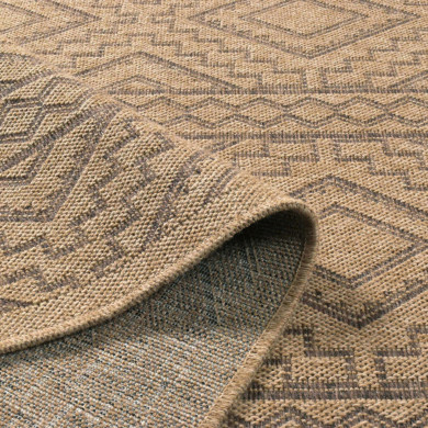 Tapis extérieur - 80x300cm - naturel - 100% polypropylène résistant aux UV - 1400 gr/m²