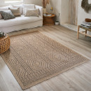 Tapis extérieur - 120x170cm - naturel - 100% polypropylène résistant aux UV - 1400 gr/m²