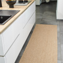 Tapis extérieur - 60x180cm - naturel - 100% polypropylène résistant aux UV - 1400 gr/m²