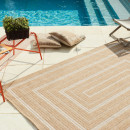 Tapis extérieur - 160x230cm - naturel - 100% polypropylène résistant aux UV - 1400 gr/m²