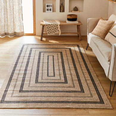 Tapis extérieur - 80x150cm - naturel - 100% polypropylène résistant aux UV - 1400 gr/m²