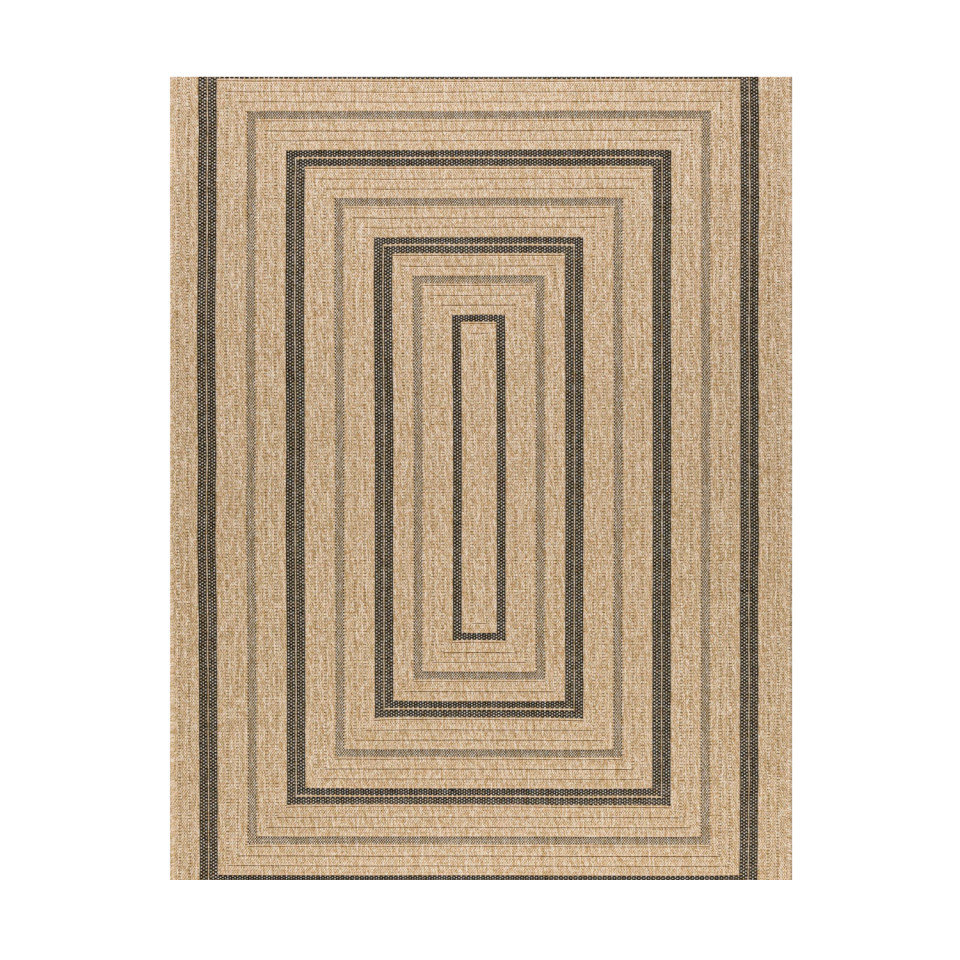 Tapis extérieur - 160x230cm - naturel - 100% polypropylène résistant aux UV - 1400 gr/m²