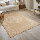 Tapis extérieur - 160x230cm - naturel - 100% polypropylène résistant aux UV - 1400 gr/m²