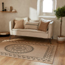 Tapis extérieur - 120x170cm - naturel - 100% polypropylène résistant aux UV - 1400 gr/m²