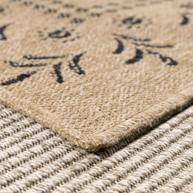 Tapis extérieur - 120x170cm - naturel - 100% polypropylène résistant aux UV - 1400 gr/m²