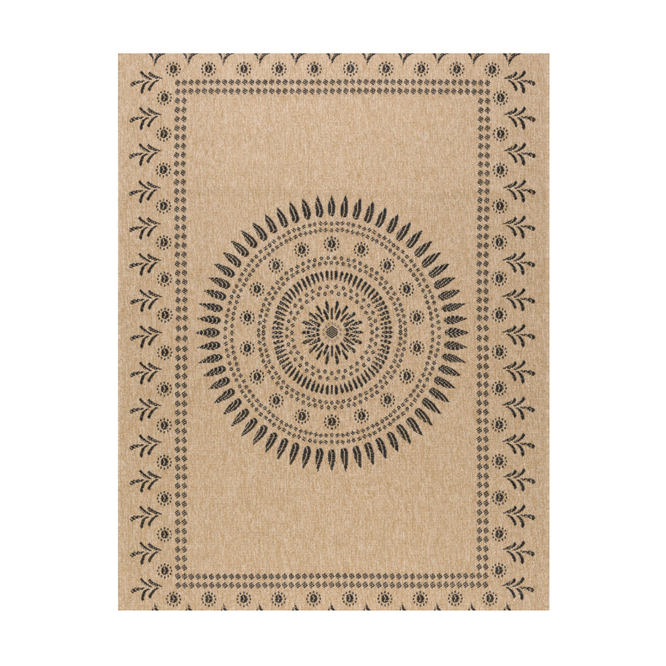 Tapis extérieur - 160x230cm - naturel - 100% polypropylène résistant aux UV - 1400 gr/m²