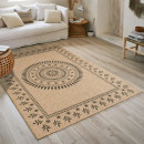 Tapis extérieur - 160x230cm - naturel - 100% polypropylène résistant aux UV - 1400 gr/m²