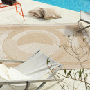 Tapis extérieur - 160x230cm - naturel - 100% polypropylène résistant aux UV - 1400 gr/m²