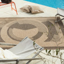 Tapis extérieur - 200x290cm - naturel - 100% polypropylène résistant aux UV - 1400 gr/m²