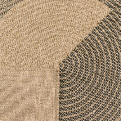 Tapis extérieur - 200x290cm - naturel - 100% polypropylène résistant aux UV - 1400 gr/m²