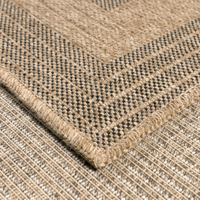 Tapis extérieur - 200x290cm - naturel - 100% polypropylène résistant aux UV - 1400 gr/m²