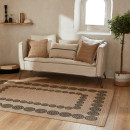 Tapis extérieur - 120x170cm - naturel - 100% polypropylène résistant aux UV - 1400 gr/m²