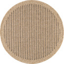 Tapis extérieur rond - 80cm - naturel - 100% polypropylène résistant aux UV - 1400 gr/m²