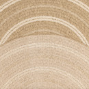 Tapis extérieur rond - 120cm - naturel - 100% polypropylène résistant aux UV - 1400 gr/m²