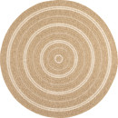 Tapis extérieur rond - 160cm - naturel - 100% polypropylène résistant aux UV - 1400 gr/m²