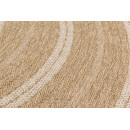 Tapis extérieur rond - 160cm - naturel - 100% polypropylène résistant aux UV - 1400 gr/m²