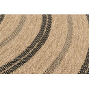 Tapis extérieur rond - 160cm - naturel - 100% polypropylène résistant aux UV - 1400 gr/m²