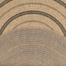 Tapis extérieur rond - 160cm - naturel - 100% polypropylène résistant aux UV - 1400 gr/m²