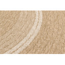 Tapis extérieur rond - 120cm - naturel - 100% polypropylène résistant aux UV - 1400 gr/m²