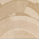 Tapis extérieur rond - 120cm - naturel - 100% polypropylène résistant aux UV - 1400 gr/m²