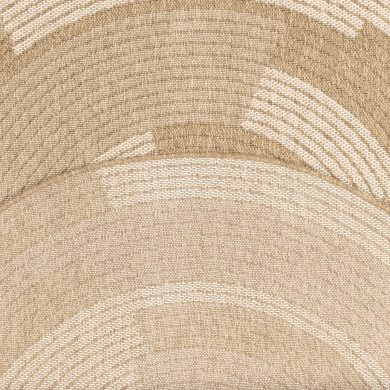 Tapis extérieur rond - 120cm - naturel - 100% polypropylène résistant aux UV - 1400 gr/m²