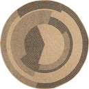 Tapis extérieur rond - 80cm - naturel - 100% polypropylène résistant aux UV - 1400 gr/m²
