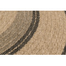 Tapis extérieur rond - 80cm - naturel - 100% polypropylène résistant aux UV - 1400 gr/m²