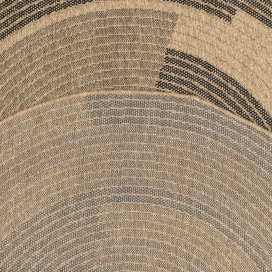 Tapis extérieur rond - 80cm - naturel - 100% polypropylène résistant aux UV - 1400 gr/m²