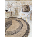 Tapis extérieur rond - 160cm - naturel - 100% polypropylène résistant aux UV - 1400 gr/m²