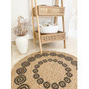 Tapis extérieur rond - 160cm - naturel - 100% polypropylène résistant aux UV - 1400 gr/m²